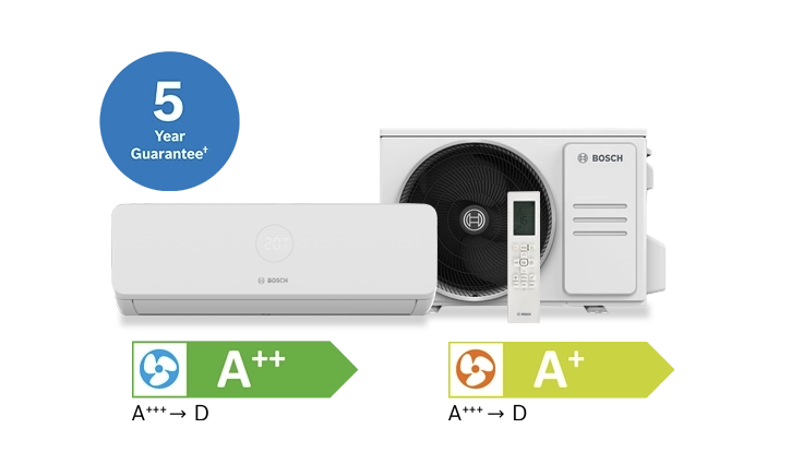 Bosch air conditioning unit with 5 year guarantee